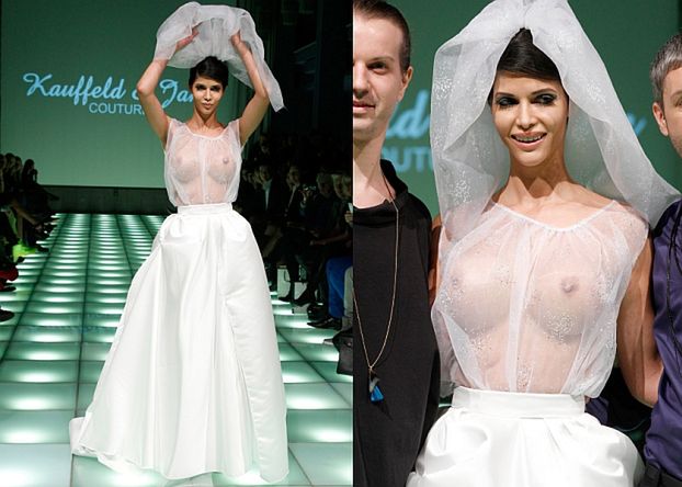 Niemiecka "Top Model" w przezroczystej sukni ślubnej (ZDJĘCIA)