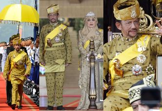 Złoty parasol i tłumy na ulicach: Sułtan Brunei świętuje jubileusz panowania (ZDJĘCIA)