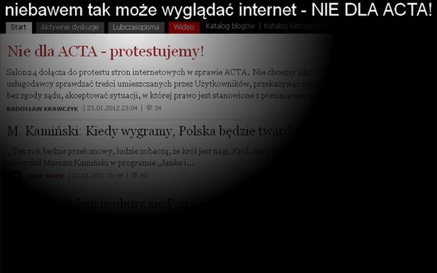 Polski blackout. Internet protestuje przeciwko ACTA