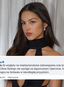 Olivia Rodrigo nie zagra na Open'erze? Oficjalny statement