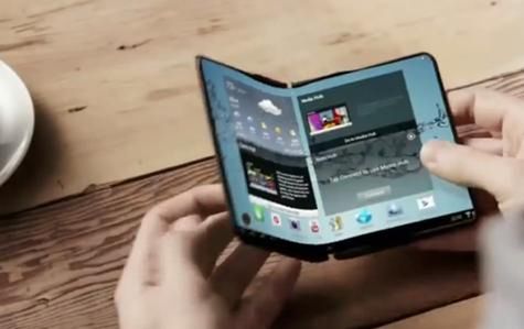 Koncepcyjny projekt smartfony z elastycznym ekranem Samsunga