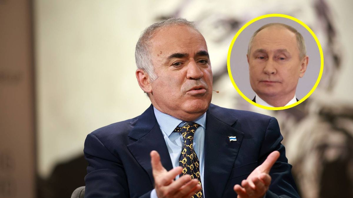 Garri Kasparow i Włądimir Putin (w kółku)