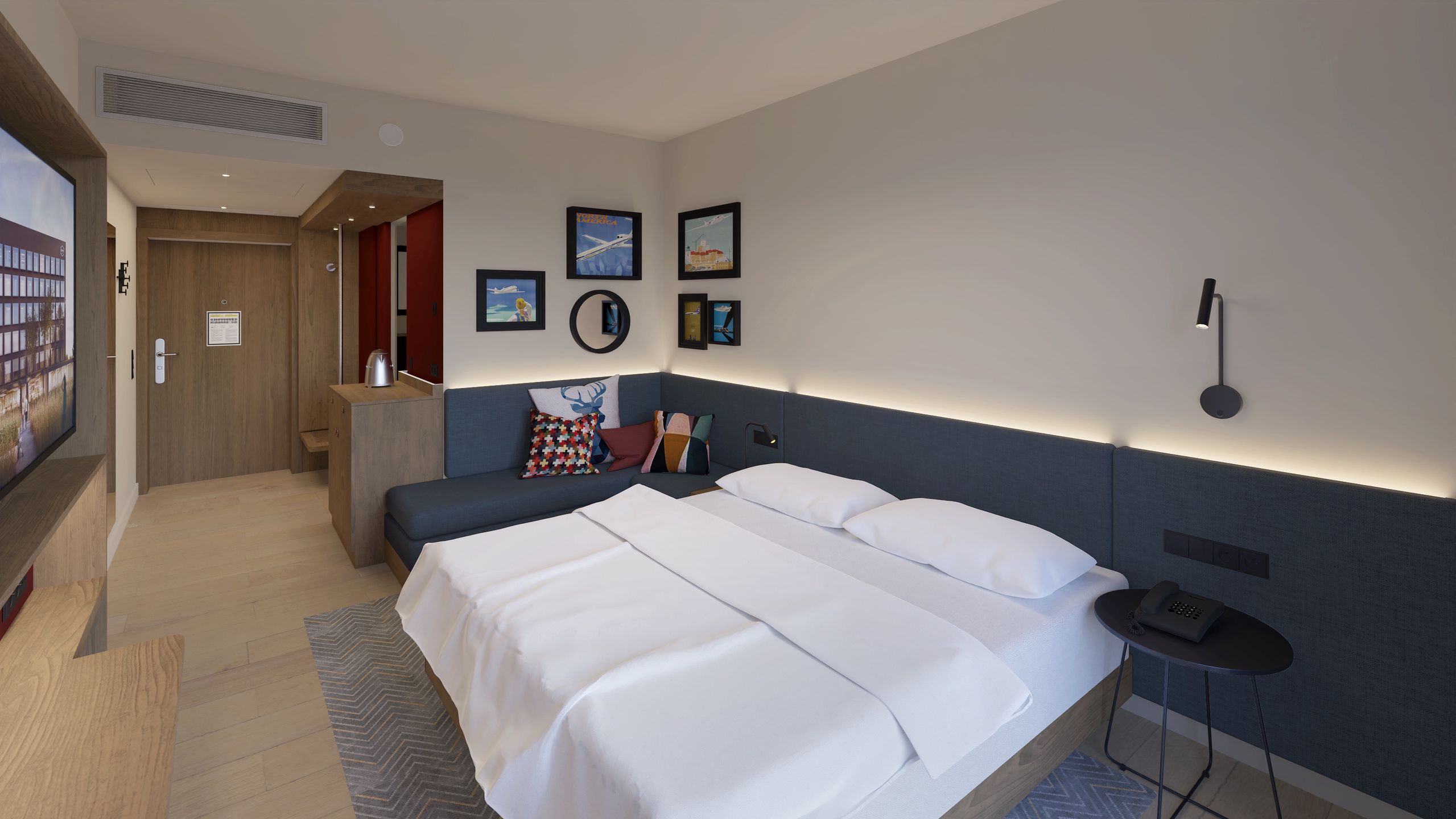 Wizualizacja hotelu, który powstanie na terenie wrocławskiego lotniska