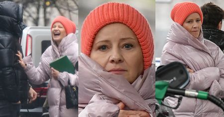Zwyczajny dzień Małgorzaty Kożuchowskiej: pogaduchy z Koterskim, przejażdżka porsche i tankowanie za 500 złotych (ZDJĘCIA)