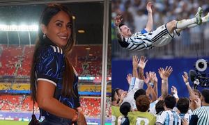 Antonela Roccuzzo, najwierniejsza kibicka Messiego, razem z DZIEĆMI dopingowała MĘŻA. "NAPRZÓD!" (ZDJĘCIA)