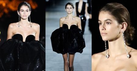 Córka Cindy Crawford na wybiegu Saint Laurent