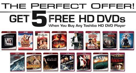 Promocja pięć darmowych filmów HD DVD trwa nadal!