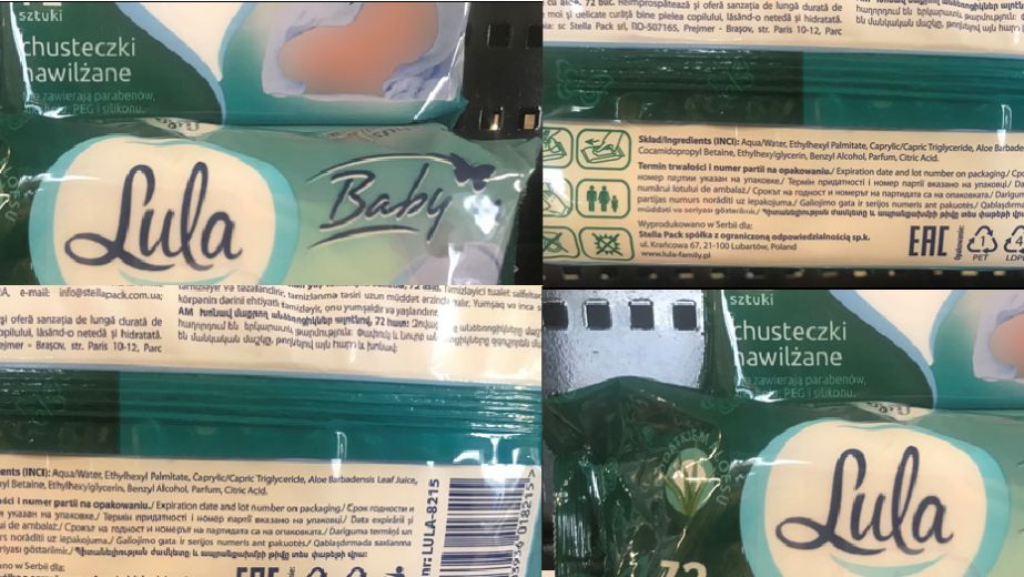 Wycofana partia chusteczek nawilżanych