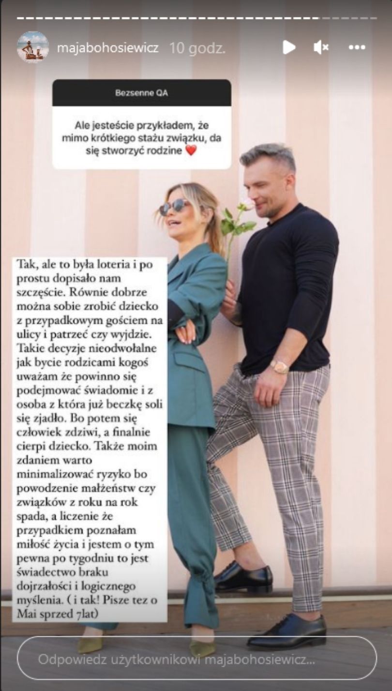 Maja Bohosiewicz o parach z krótkim stażem decydujących się na ślub i dzieci