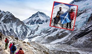 Rodzice w tenisówkach. Dwulatek na ścianie Mount Everestu