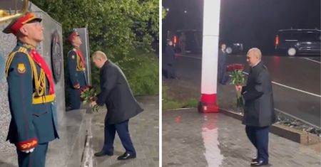 Putin złożył kwiaty przed wylotem. Upamiętnia współpracę z USA