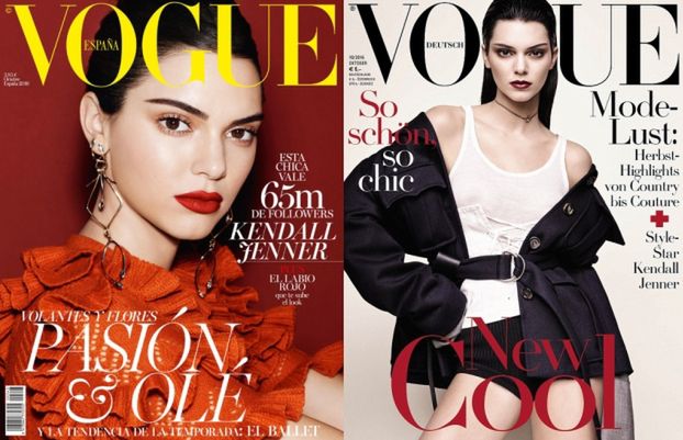 Kendall Jenner na CZTERECH okładkach "Vogue'a"