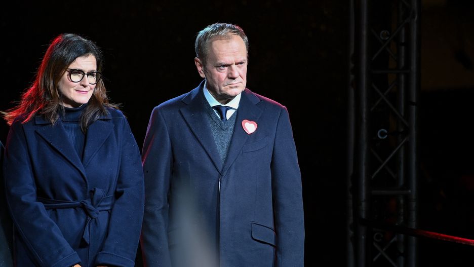 Aleksandra Dulkiewicz i Donald Tusk