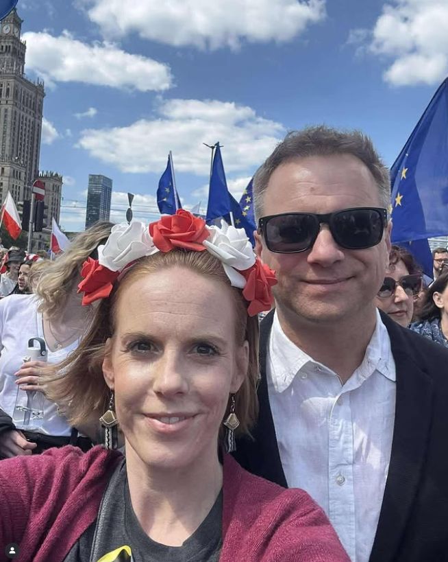 Maciej Stuhr z żoną