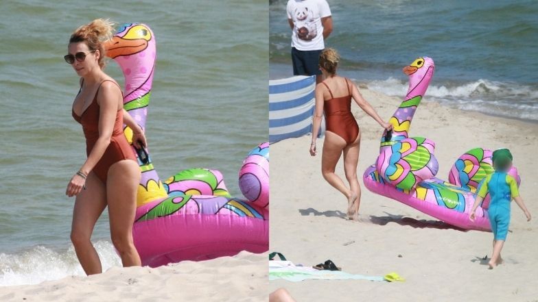 Anna Kalczyńska na plaży w Chałupach