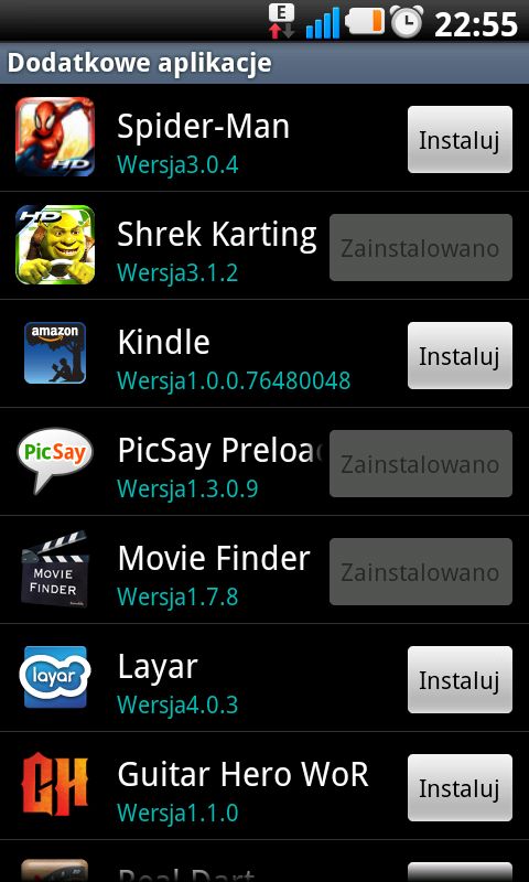 LG Swift 2X - interfejs Optimus UI 9