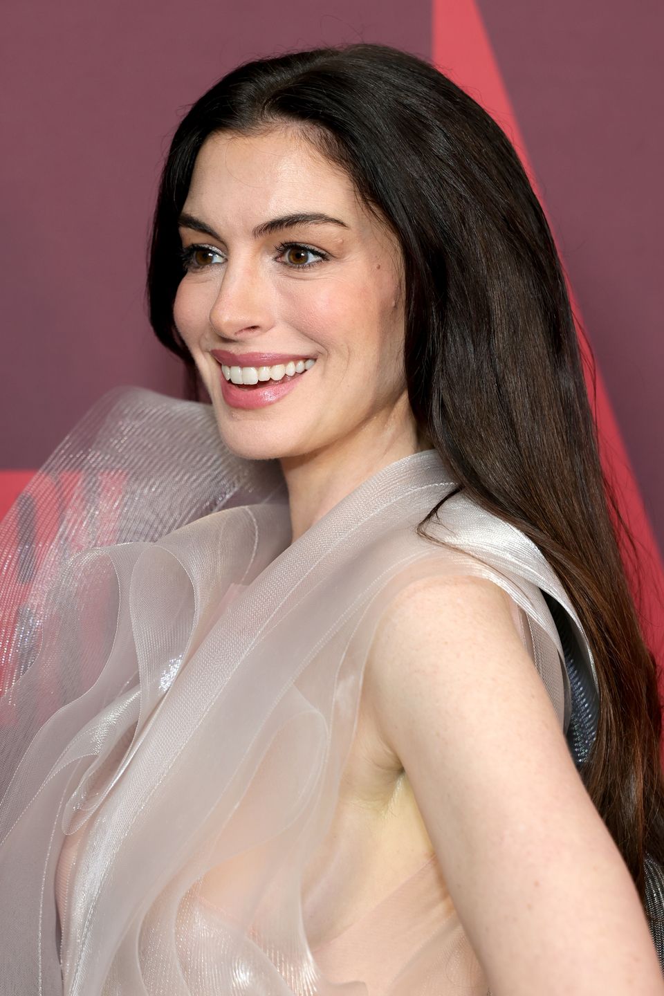 Anne Hathaway w prześwitującej kreacji