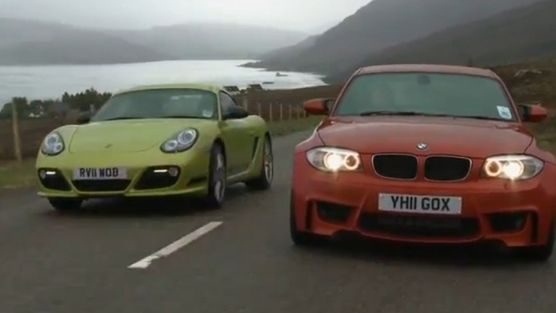 Porsche Cayman R vs BMW 1M