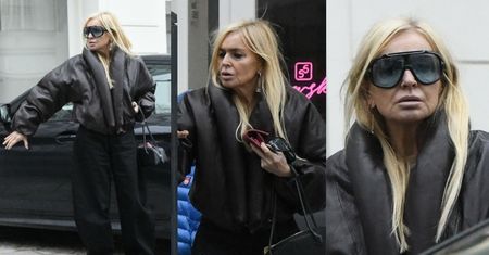 Monika Olejnik w stylizacji wartej kilkanaście tysięcy złotych wywiązuje się z obowiązków babci