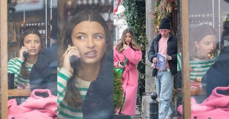 Rozemocjonowana Julia Wieniawa prezentuje wachlarz min, perorując przez telefon nad talerzem jajecznicy (ZDJĘCIA)