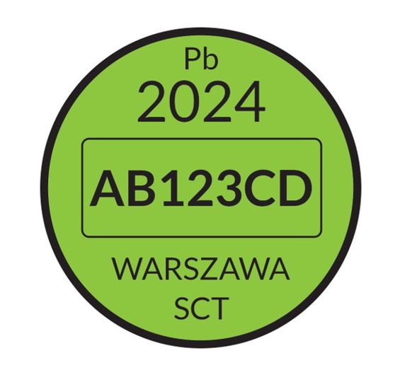 Nowy wzór naklejki do strefy czystego transportu