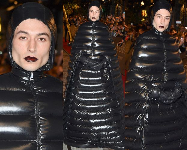 Zmarznięty (?) Ezra Miller walczy o uwagę na premierze