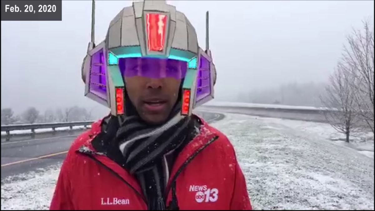 Wpadka dziennikarza. Prowadził relację na żywo z filtrami na twarzy 1