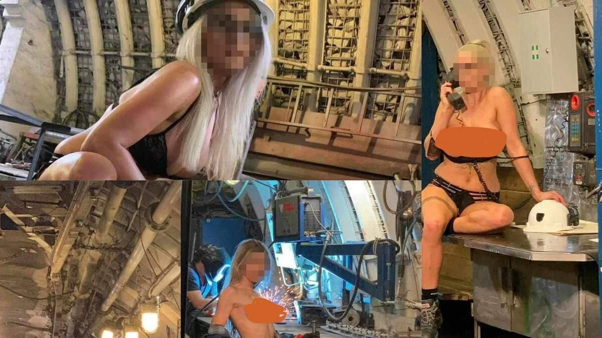 Sesja zdjęciowa z roznegliżowanymi kobietami w kopalni Bogdanka