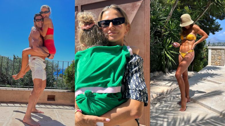 Anna Lewandowska relacjonuje rodzinne wakacje na Majorce: szaleństwa na basenie, czułości z Robertem i zdjęcie w bikini (ZDJĘCIA)