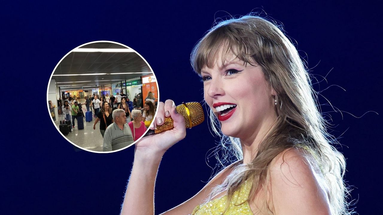 TYLKO U NAS! Taylor Swift już w Polsce! Zamieszanie na Okęciu. "Ochrona zamykała sklepy i blokowała część bramek"