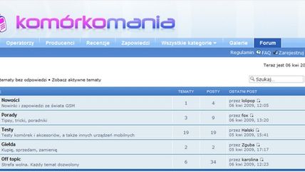 Zapraszamy na forum Komórkomanii 1