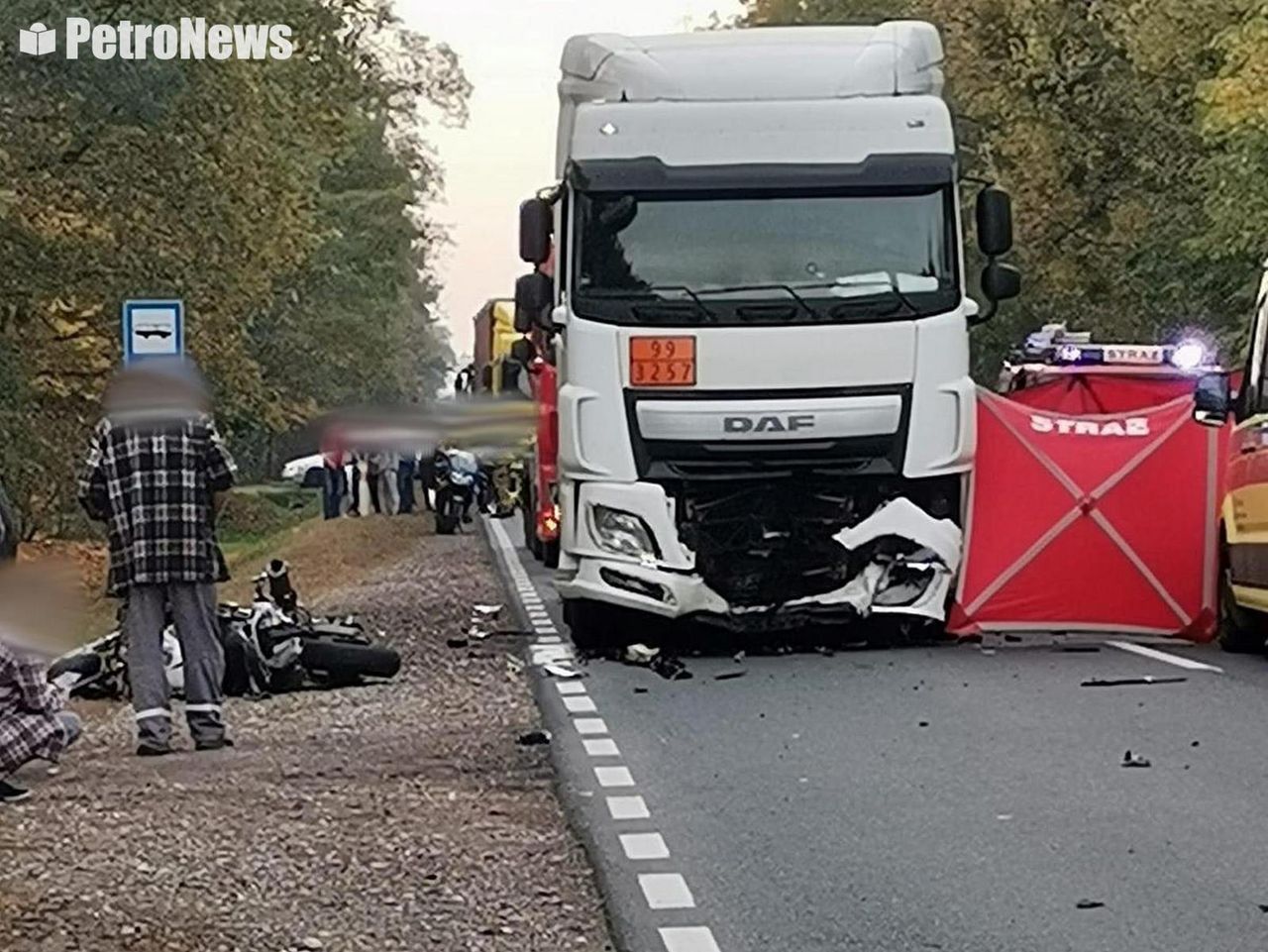 Mazowsze. Zginął 35-letni motocyklista. Zderzył się z ciężarówką