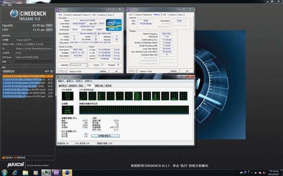 wydajność procesora Intel Core i7 3930K w aplikacji Cinebench R11.5