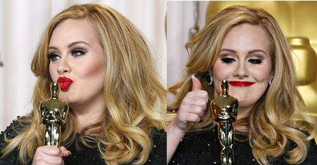 Adele całuje Oscara! PIĘKNA? (ZOBACZ ZDJĘCIA!)