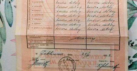 Dziś byłby skandal. Oto jeden z przedmiotów na świadectwie z 1923 r.