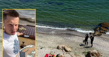 Plaża w Odessie. Na ich widok chwycił za telefon