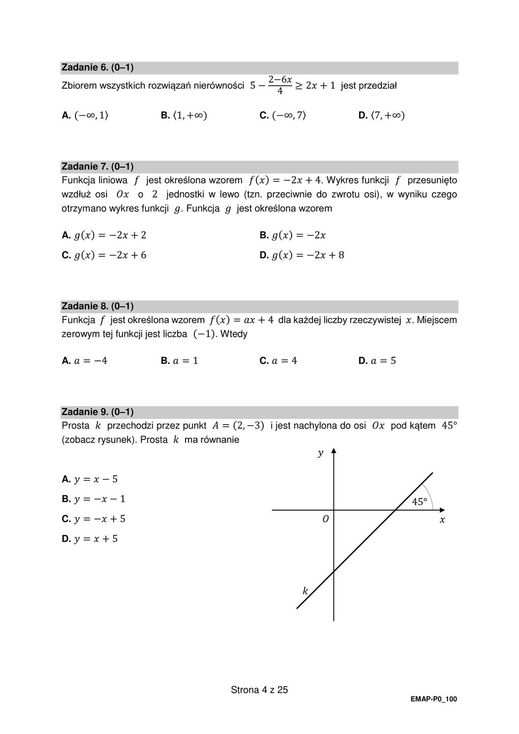 Matura poprawkowa 2021. Matematyka