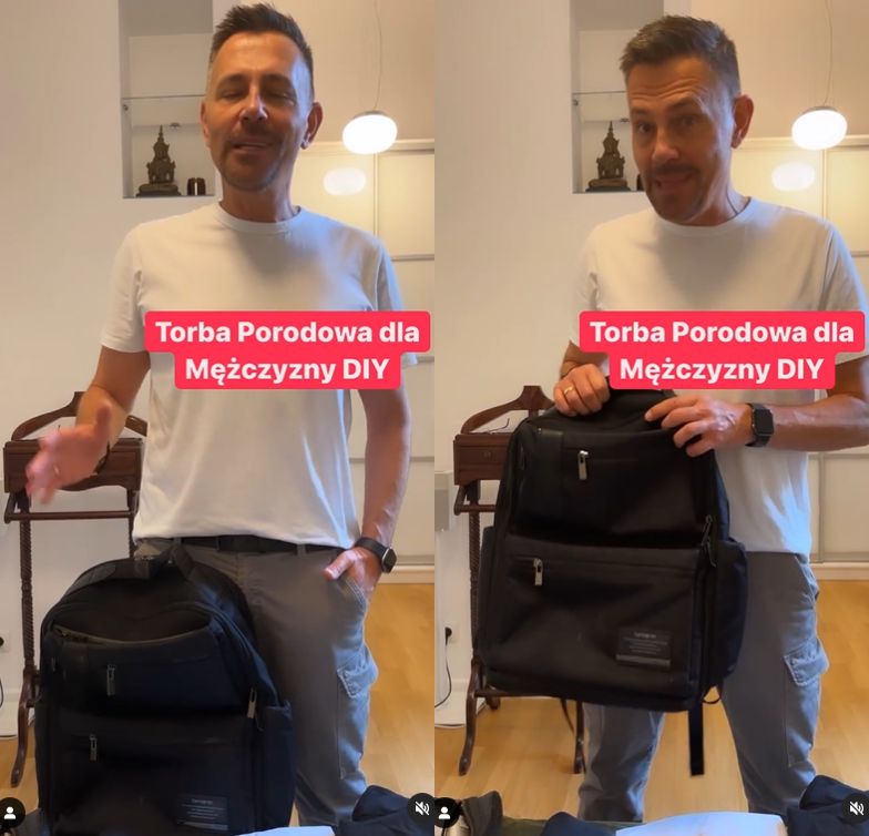 Krzysztof Ibisz pokazał, jak pakuje się na poród do szpitala