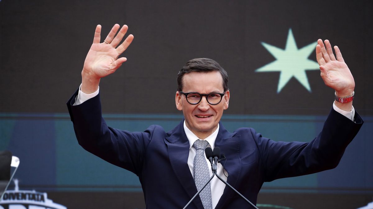 ECR Party President Mateusz Morawiecki during the Atreju 2025 event at the Gardens of Castel Sant'Angelo. Rome (Italy), December 14th, 2025 (Photo by Massimo Di Vita/Archivio Massimo Di Vita/Mondadori Portfolio via Getty Images)