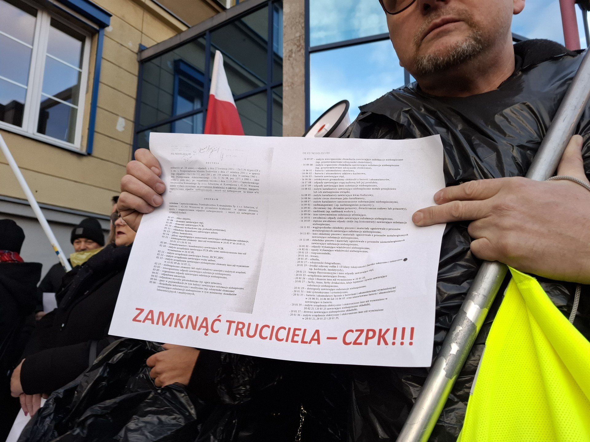 Protest mieszkańców gminy Poczesna w Częstochowie
