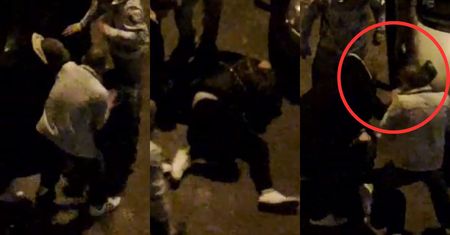 Z młotkiem rzucili się na leżącego sąsiada. Przerażające nagranie