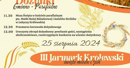 Dożynki w Lubyczy Królewskiej 2024. Występy zaproszonych zespołów. Zobacz godzinowy program
