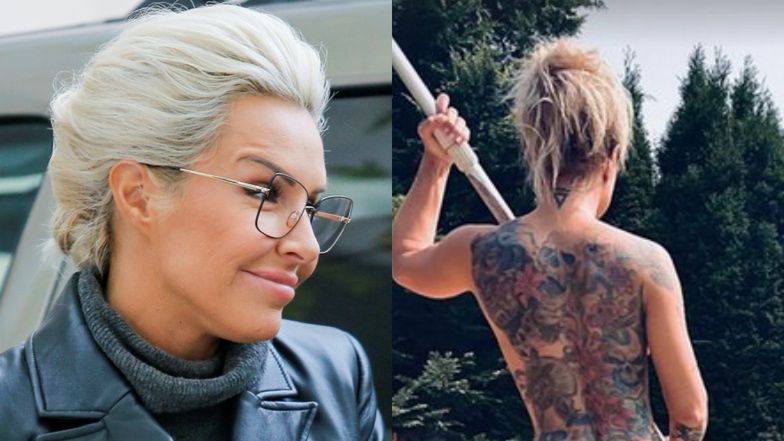 Blanka Lipińska nago czyści basen