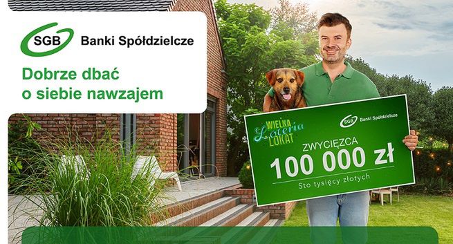 Spółdzielcza Grupa Bankowa w nowej kampanii promuje loterię