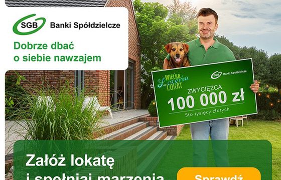 Spółdzielcza Grupa Bankowa w nowej kampanii promuje loterię