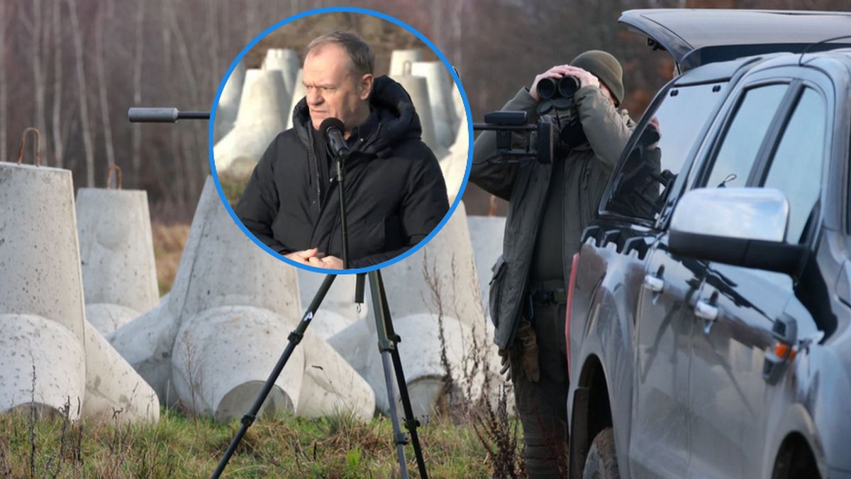 Donald Tusk na granicy z Rosją