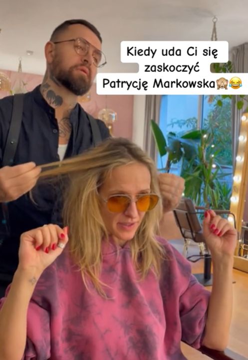 Patrycja Markowska załamana tym, co usłyszała od fryzjera (fot. TikTok)