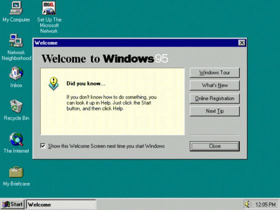 Witamy w systemie Windows 95!