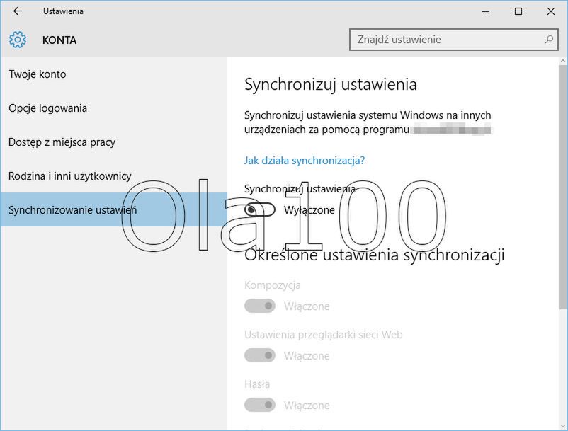 Synchronizowanie Ustawień