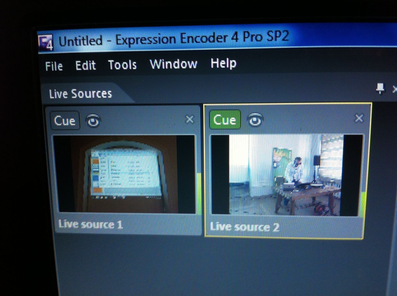 Expression Encoder Pro umożliwiał łatwe przełączanie kamer na żywo w trakcie transmisji